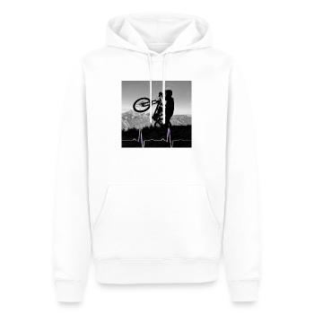 MTB Lover's - Männer Premium Bio Hoodie - Weiß - Vorne - Nico (187cm)