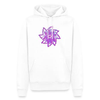 Blume - Männer Premium Bio Hoodie - Weiß - Vorne - Nico (187cm)