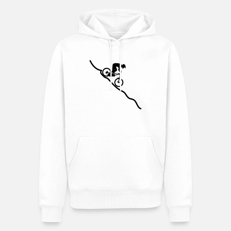 VTT Cyclisme Cyclisme descente - Sweat à capuche Premium bio Homme - blanc