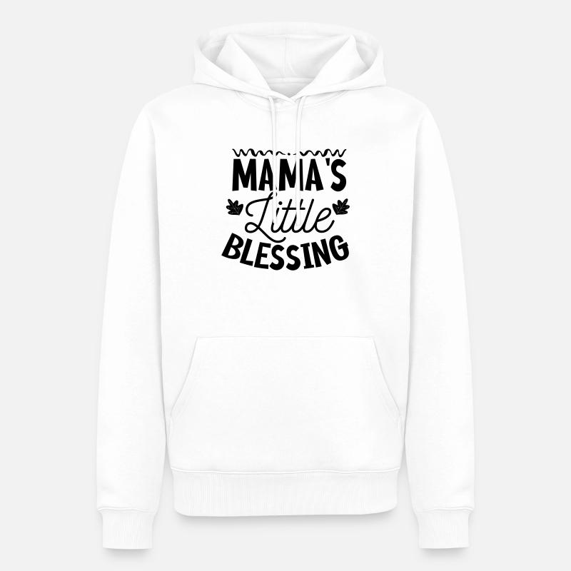 Mama s Little Blessing - Männer Premium Bio Hoodie - Weiß