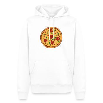 Pizza Pizza Baker Pizza Food Idée cadeau - Sweat à capuche Premium bio Homme - blanc - Devant - Nico (187cm)