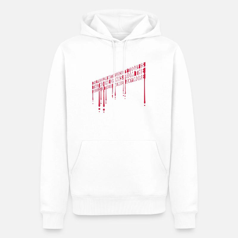 drinks from enemies skulls - Männer Premium Bio Hoodie - Weiß