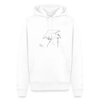 Samurai - Men’s Premium Organic Hoodie - white - Front - Nico (187cm)