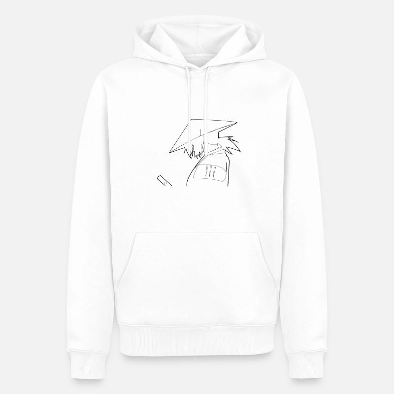 Samouraï - Sweat à capuche Premium bio Homme - blanc