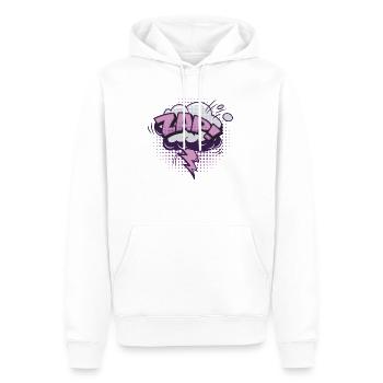 popart 10 ZAP - Men’s Premium Organic Hoodie - white - Front - Nico (187cm)