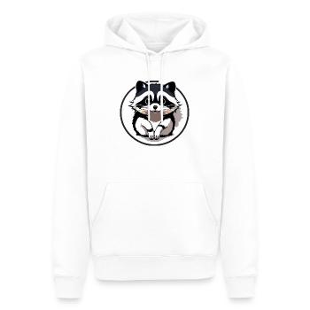 Ratons laveurs Mignon Dessin animé Raton laveur 26 - Sweat à capuche Premium bio Homme - blanc - Devant - Nico (187cm)