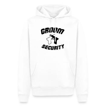 Sécurité du marié - Sweat à capuche Premium bio Homme - blanc - Devant - Nico (187cm)