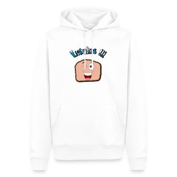 Lebakas / Leberkäse / Fleischkäse V2 - Männer Premium Bio Hoodie - Weiß - Vorne - Nico (187cm)