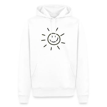 Sonne mit lächeln - Männer Premium Bio Hoodie - Weiß - Vorne - Nico (187cm)
