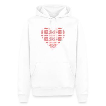 Love TEKK - Männer Premium Bio Hoodie - Weiß - Vorne - Nico (187cm)