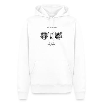See Peace - Men’s Premium Organic Hoodie - white - Front - Nico (187cm)