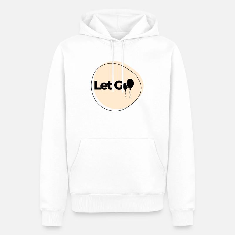 Loslassen - Männer Premium Bio Hoodie - Weiß