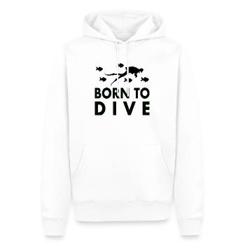 Plongeur plongée disant cadeau - Sweat à capuche Premium bio Homme - blanc - Devant - Nico (187cm)