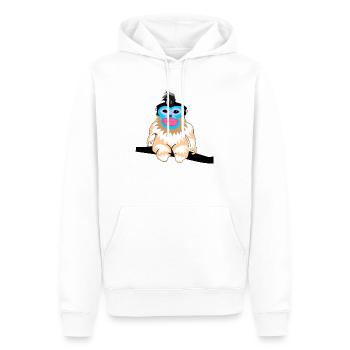 Stumpfnasenaffe - Männer Premium Bio Hoodie - Weiß - Vorne - Nico (187cm)
