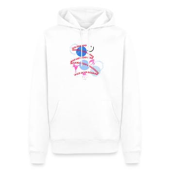 Starke Frauen - Männer Premium Bio Hoodie - Weiß - Vorne - Nico (187cm)