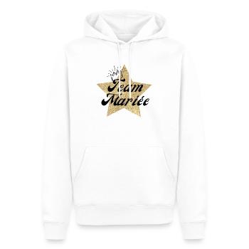 Team the Star Bride - Brautgeschenk - Männer Premium Bio Hoodie - Weiß - Vorne - Nico (187cm)