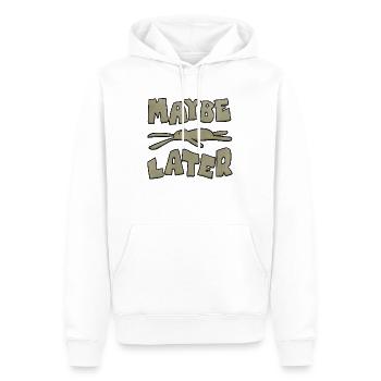 vielleicht später lustiger Hase - Männer Premium Bio Hoodie - Weiß - Vorne - Nico (187cm)