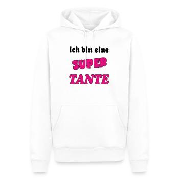 Ich bin eine Super TANTE - Männer Premium Bio Hoodie - Weiß - Vorne - Nico (187cm)