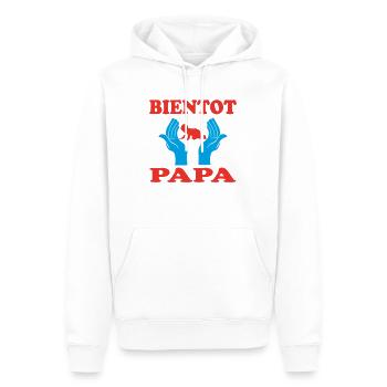 BALD VATER - Männer Premium Bio Hoodie - Weiß - Vorne - Nico (187cm)
