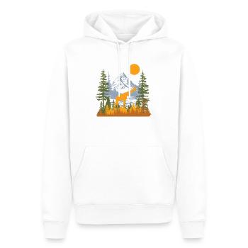 Giraffe Mountain Majesty - Men’s Premium Organic Hoodie - white - Front - Nico (187cm)