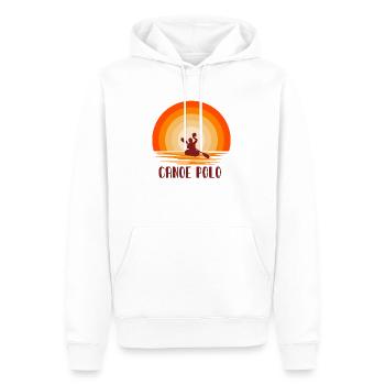 Joueur de canoë-polo au coucher du soleil rétro - Canoë-polo - Sweat à capuche Premium bio Homme - blanc - Devant - Nico (187cm)