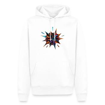 Bunte Farb-Explosion - ApriNoeScor - Männer Premium Bio Hoodie - Weiß - Vorne - Nico (187cm)