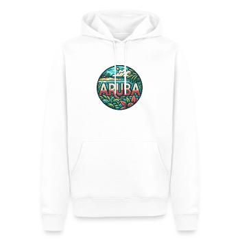 Aruba - Caribbean - Dutch Indies - Karibik - Männer Premium Bio Hoodie - Weiß - Vorne - Nico (187cm)