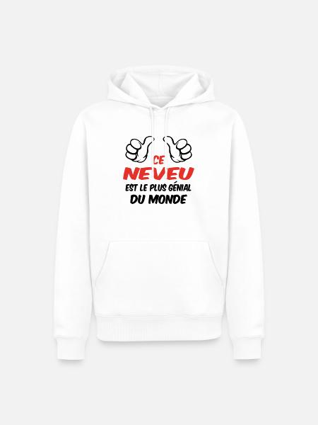 BESTER NEFFE - Männer Premium Bio Hoodie - Weiß