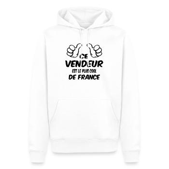 MEILLEUR VENDEUR - Sweat à capuche Premium bio Homme - blanc - Devant - Nico (187cm)