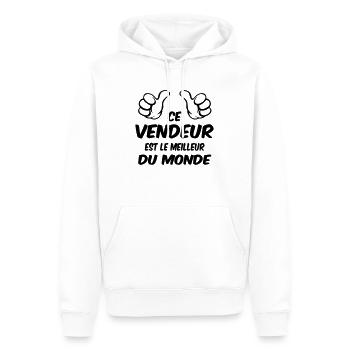 BESTSELLER - Männer Premium Bio Hoodie - Weiß - Vorne - Nico (187cm)