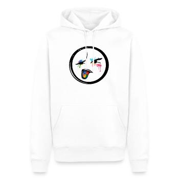 Betrunken - Männer Premium Bio Hoodie - Weiß - Vorne - Nico (187cm)