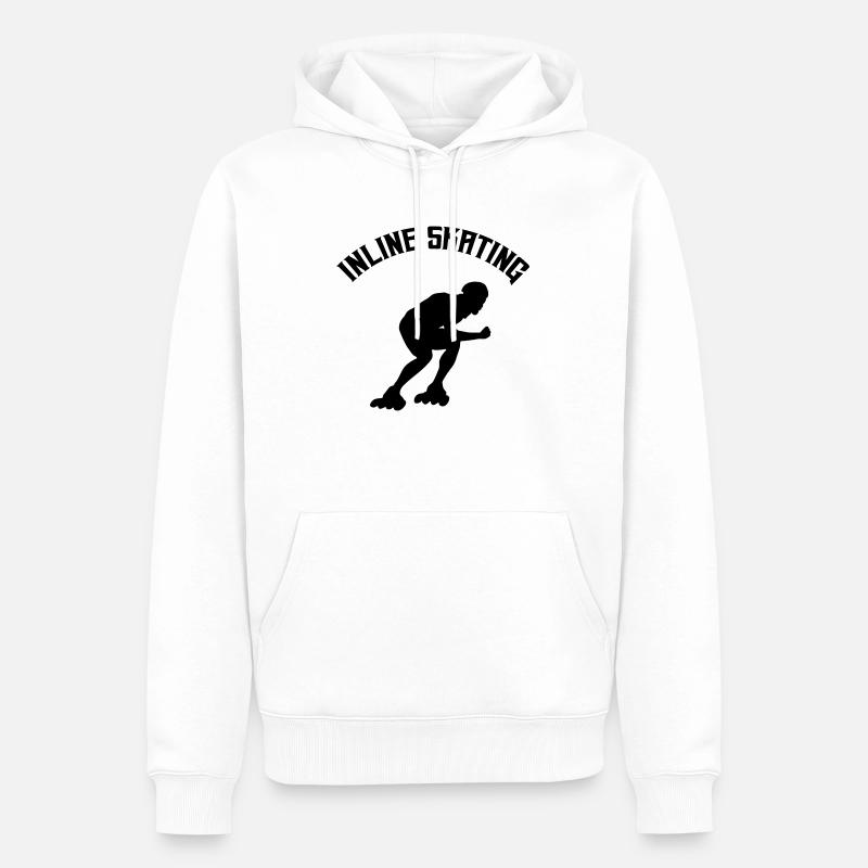 Roller - Sweat à capuche Premium bio Homme - blanc