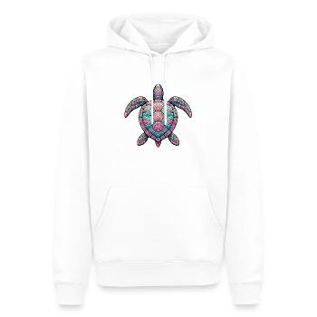 Bunte Meeresschildkröte - Männer Premium Bio Hoodie - Weiß - Vorne - Nico (187cm)