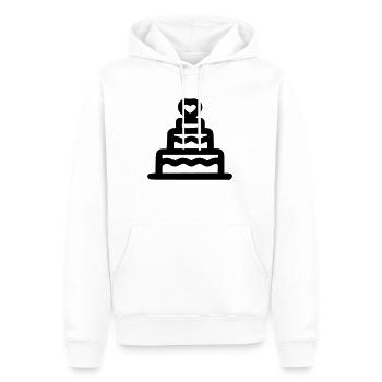 Herz-Torte - Männer Premium Bio Hoodie - Weiß - Vorne - Nico (187cm)