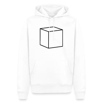 Cube noir - Sweat à capuche Premium bio Homme - blanc - Devant - Nico (187cm)