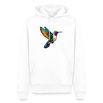 Colibri - Sweat à capuche Premium bio Homme - blanc - Devant - Nico (187cm)