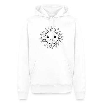 Soleil brillant comme illustration vectorielle - Sweat à capuche Premium bio Homme - blanc - Devant - Nico (187cm)