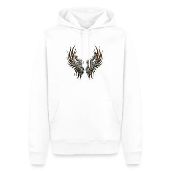 Ailes Dragon Anime Tête de dragon Mythical Reptile Magie - Sweat à capuche Premium bio Homme - blanc - Devant - Nico (187cm)