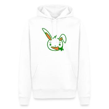 bunny carrot carrot mouth eat hunger delicious vegetables - Men’s Premium Organic Hoodie - white - Front - Nico (187cm)