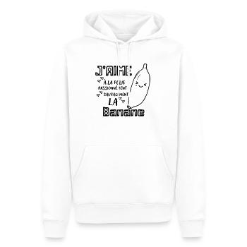 I like bananas - Men’s Premium Organic Hoodie - white - Front - Nico (187cm)