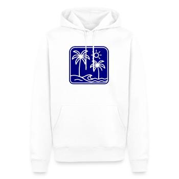 Palmiers de mer d’été de l’île - Sweat à capuche Premium bio Homme - blanc - Devant - Nico (187cm)