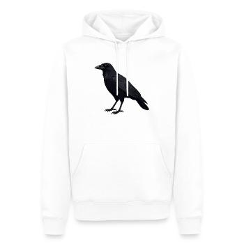 Crow - Men’s Premium Organic Hoodie - white - Front - Nico (187cm)