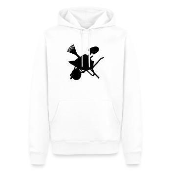 Gartenarbeit - Männer Premium Bio Hoodie - Weiß - Vorne - Nico (187cm)