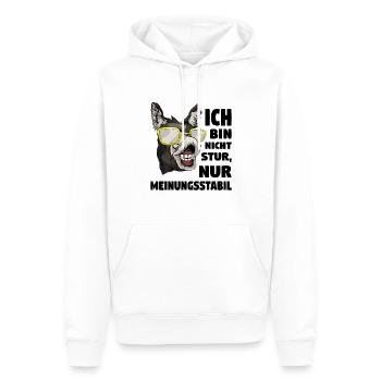 Bauer Esel - Männer Premium Bio Hoodie - Weiß - Vorne - Nico (187cm)