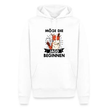 Doppelkopf - Männer Premium Bio Hoodie - Weiß - Vorne - Nico (187cm)