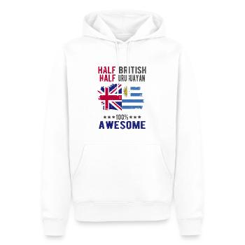 Halb Brite Halb Uruguayer - Männer Premium Bio Hoodie - Weiß - Vorne - Nico (187cm)