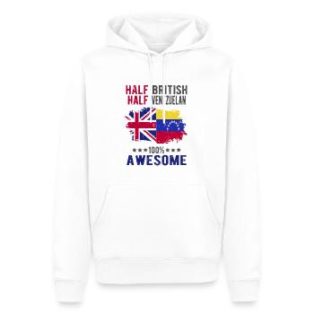 Halb Brite Halb Venezolaner - Männer Premium Bio Hoodie - Weiß - Vorne - Nico (187cm)