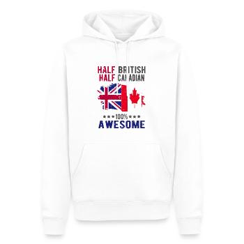 Halb Brite Halb Kanadier - Männer Premium Bio Hoodie - Weiß - Vorne - Nico (187cm)