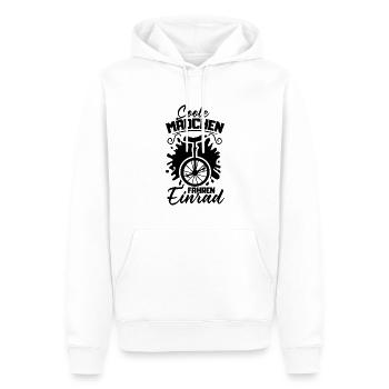 Einrad fahren Zirkus Deko Unicycle Einrad - Männer Premium Bio Hoodie - Weiß - Vorne - Nico (187cm)