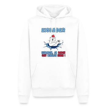 eisbaden eiskalt eisbadesaison kneipp kryotherapie - Männer Premium Bio Hoodie - Weiß - Vorne - Nico (187cm)